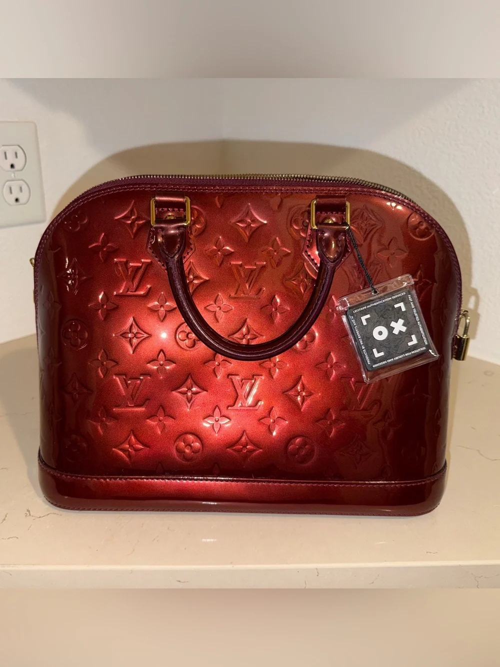 Louis Vuitton Amarante Vernis Alma PM Satchel